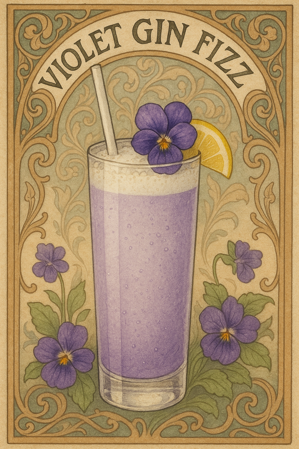 Violet Gin Fizz