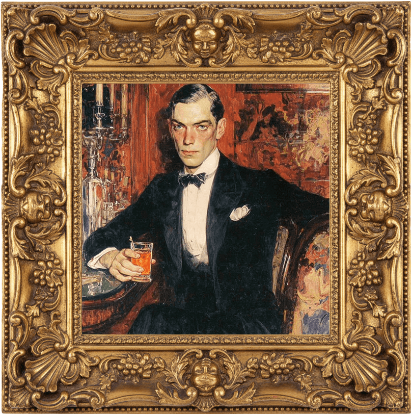 THE OLD FASHIONED KIND fragrance oil product image illustration of a handsome man.
